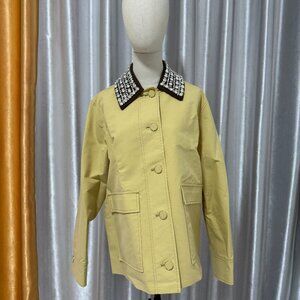 Veronica Beard Arlen Dickey crystal-embellished coated-cotton coat